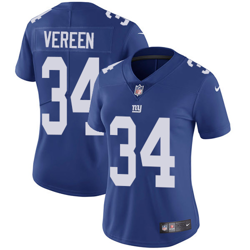 Nike Giants #34 Shane Vereen Royal Blue Team Color Women's Stitched NFL Vapor Untouchable Limited Jersey Nike Giants #34 Shane Vereen Royal Blue Team Color Women's Stitched NFL Vapor Untouchable Limited Jersey