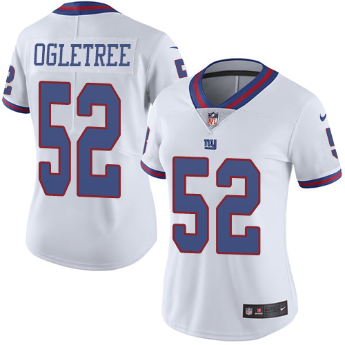 Nike Giants #52 Alec Ogletree White Women's Stitched NFL Limited Rush Jersey Nike Giants #52 Alec Ogletree White Women's Stitched NFL Limited Rush Jersey