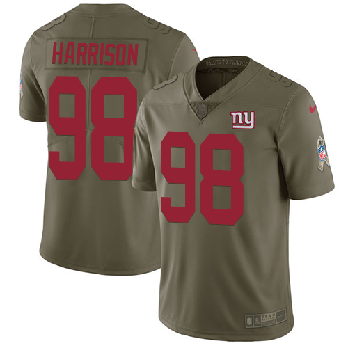 Nike Giants #98 Damon Harrison Olive Men's Stitched NFL Limited 2017 Salute to Service Jersey