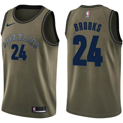 Nike Grizzlies #24 Dillon Brooks Green Salute to Service NBA Swingman Jersey Nike Grizzlies #24 Dillon Brooks Green Salute to Service NBA Swingman Jersey