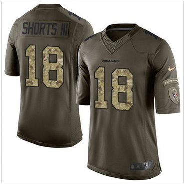 Nike Houston Texans #18 Cecil Shorts III Green Men's Stitched NFL Limited Salute to Service Jersey Nike Houston Texans #18 Cecil Shorts III Green Men's Stitched NFL Limited Salute to Service Jersey