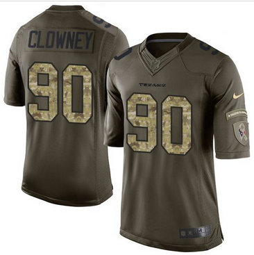 Nike Houston Texans #90 Jadeveon Clowney Green Men's Stitched NFL Limited Salute to Service Jersey Nike Houston Texans #90 Jadeveon Clowney Green Men's Stitched NFL Limited Salute to Service Jersey