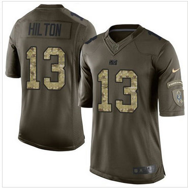 Nike Indianapolis Colts #13 T.Y. Hilton Green Men's Stitched NFL Limited Salute to Service Jersey