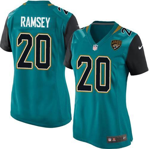 Nike Jaguars #20 Jalen Ramsey Teal Green Alternate Women's Stitched 0 Nike Jaguars #20 Jalen Ramsey Teal Green Alternate Women's Stitched 0