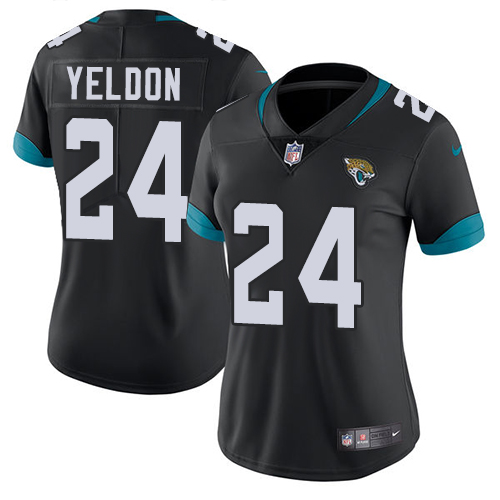 Nike Jaguars #24 T.J. Yeldon Black Alternate Women's Stitched NFL Vapor Untouchable Limited Jersey Nike Jaguars #24 T.J. Yeldon Black Alternate Women's Stitched NFL Vapor Untouchable Limited Jersey