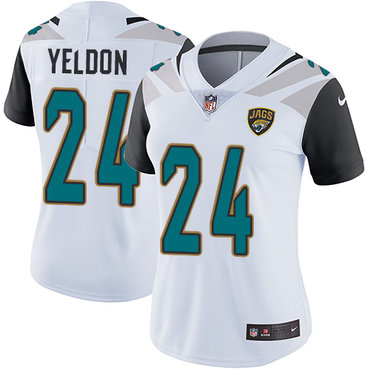 Nike Jaguars #24 T.J. Yeldon White Women's Stitched NFL Vapor Untouchable Limited Jersey Nike Jaguars #24 T.J. Yeldon White Women's Stitched NFL Vapor Untouchable Limited Jersey