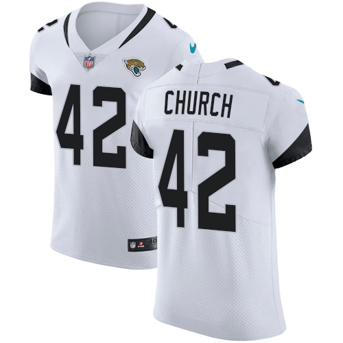 Nike Jaguars #42 Barry Church White Men's Stitched NFL Vapor Untouchable Elite Jersey Nike Jaguars #42 Barry Church White Men's Stitched NFL Vapor Untouchable Elite Jersey