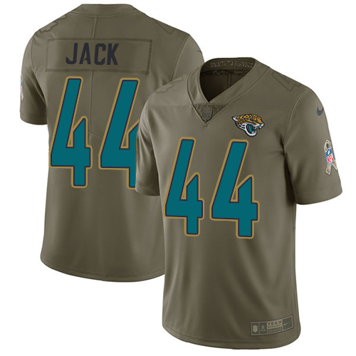 Nike Jaguars #44 Myles Jack Olive Men's Stitched NFL Limited 2017 Salute to Service Jersey Nike Jaguars #44 Myles Jack Olive Men's Stitched NFL Limited 2017 Salute to Service Jersey