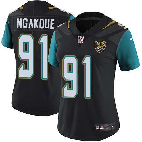 Nike Jaguars #91 Yannick Ngakoue Black Alternate Women's Stitched NFL Vapor Untouchable Limited Jersey Nike Jaguars #91 Yannick Ngakoue Black Alternate Women's Stitched NFL Vapor Untouchable Limited Jersey