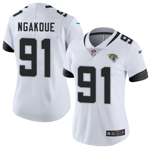 Nike Jaguars #91 Yannick Ngakoue White Women's Stitched NFL Vapor Untouchable Limited Jersey Nike Jaguars #91 Yannick Ngakoue White Women's Stitched NFL Vapor Untouchable Limited Jersey