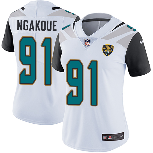 Nike Jaguars #91 Yannick Ngakoue White Women's Stitched NFL Vapor Untouchable Limited Jersey Nike Jaguars #91 Yannick Ngakoue White Women's Stitched NFL Vapor Untouchable Limited Jersey