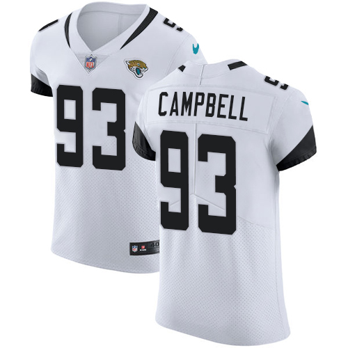 Nike Jaguars #93 Calais Campbell White Men's Stitched NFL Vapor Untouchable Elite Jersey Nike Jaguars #93 Calais Campbell White Men's Stitched NFL Vapor Untouchable Elite Jersey