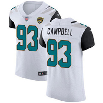 Nike Jaguars #93 Calais Campbell White Men's Stitched NFL Vapor Untouchable Elite Jersey Nike Jaguars #93 Calais Campbell White Men's Stitched NFL Vapor Untouchable Elite Jersey