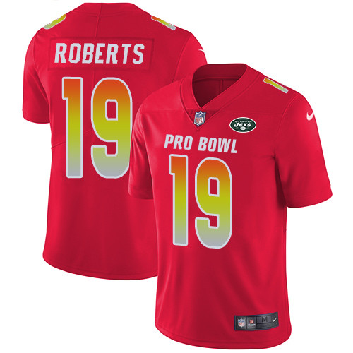 Nike Jets #19 Andre Roberts Red Men's Stitched NFL Limited AFC 2019 Pro Bowl Jersey Nike Jets #19 Andre Roberts Red Men's Stitched NFL Limited AFC 2019 Pro Bowl Jersey
