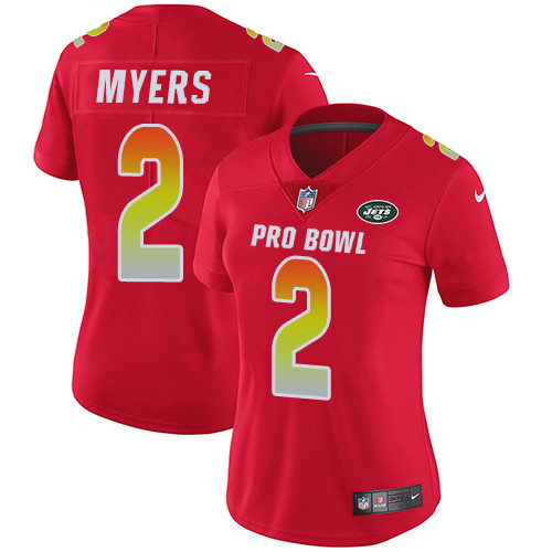 Nike Jets #2 Jason Myers Red Women's Stitched NFL Limited AFC 2019 Pro Bowl Jersey Nike Jets #2 Jason Myers Red Women's Stitched NFL Limited AFC 2019 Pro Bowl Jersey