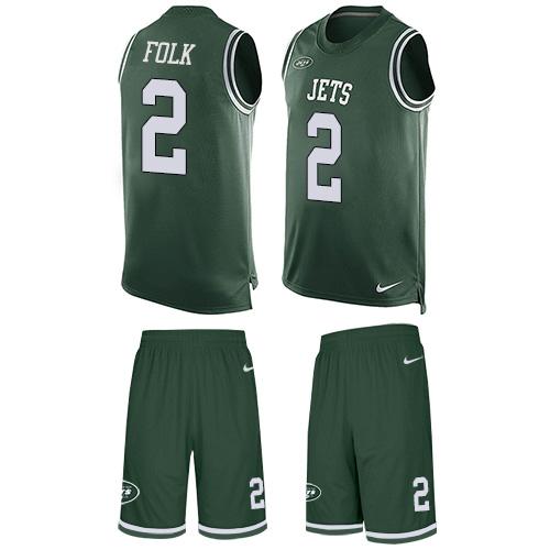 Nike Jets #2 Nick Folk Green Team Color Men's Stitched NFL Limited Tank Top Suit Jersey Nike Jets #2 Nick Folk Green Team Color Men's Stitched NFL Limited Tank Top Suit Jersey