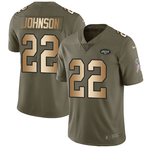 Nike Jets #22 Trumaine Johnson Olive Gold Men's Stitched NFL Limited 2017 Salute To Service Jersey Nike Jets #22 Trumaine Johnson Olive Gold Men's Stitched NFL Limited 2017 Salute To Service Jersey
