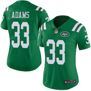 Nike Jets #33 Jamal Adams Green Women's Stitched NFL Limited Rush Jersey Nike Jets #33 Jamal Adams Green Women's Stitched NFL Limited Rush Jersey
