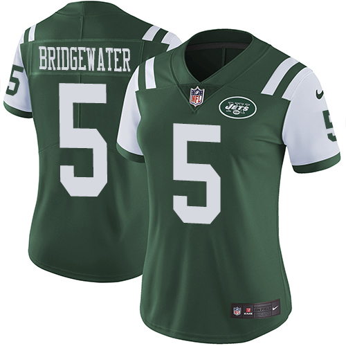 Nike Jets #5 Teddy Bridgewater Green Team Color Women's Stitched NFL Vapor Untouchable Limited Jersey Nike Jets #5 Teddy Bridgewater Green Team Color Women's Stitched NFL Vapor Untouchable Limited Jersey