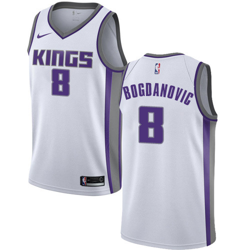 Nike Kings #8 Bogdan Bogdanovic White NBA Swingman Association Edition Jersey Nike Kings #8 Bogdan Bogdanovic White NBA Swingman Association Edition Jersey
