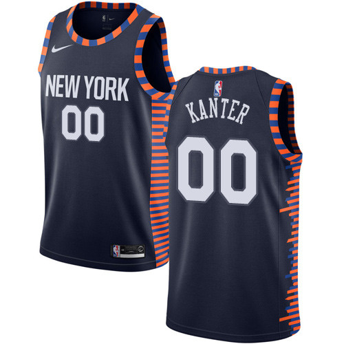 Nike Knicks #00 Enes Kanter Navy NBA Swingman City Edition 2018 19 Jersey Nike Knicks #00 Enes Kanter Navy NBA Swingman City Edition 2018 19 Jersey