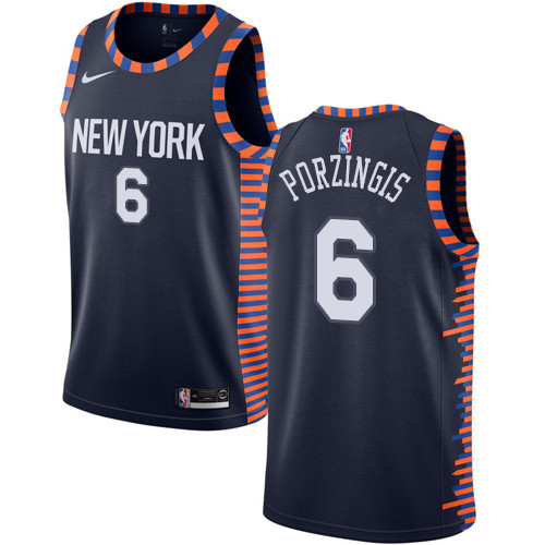 Nike Knicks #6 Kristaps Porzingis Navy NBA Swingman City Edition 2018 19 Jersey Nike Knicks #6 Kristaps Porzingis Navy NBA Swingman City Edition 2018 19 Jersey