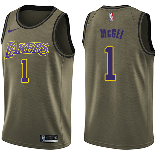 Nike Lakers #1 JaVale McGee Green Salute to Service Youth NBA Swingman Jersey Nike Lakers #1 JaVale McGee Green Salute to Service Youth NBA Swingman Jersey