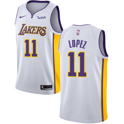 Nike Lakers #11 Brook Lopez White NBA Swingman Association Edition Jersey Nike Lakers #11 Brook Lopez White NBA Swingman Association Edition Jersey