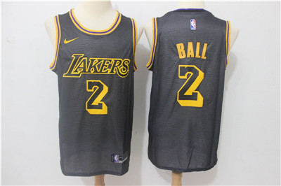 Nike Lakers #2 Lonzo Ball Black Nike City Edition Swingman Jersey Nike Lakers #2 Lonzo Ball Black Nike City Edition Swingman Jersey
