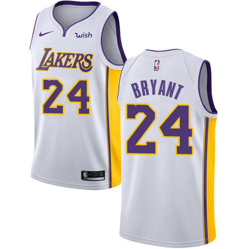 Nike Lakers #24 Kobe Bryant White NBA Swingman Association Edition Jersey Nike Lakers #24 Kobe Bryant White NBA Swingman Association Edition Jersey