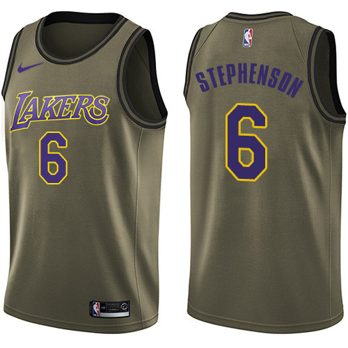 Nike Lakers #6 Lance Stephenson Green NBA Swingman Salute to Service Jersey Nike Lakers #6 Lance Stephenson Green NBA Swingman Salute to Service Jersey