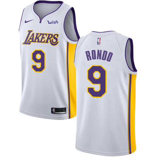 Nike Lakers #9 Rajon Rondo White Women's NBA Swingman Association Edition Jersey Nike Lakers #9 Rajon Rondo White Women's NBA Swingman Association Edition Jersey