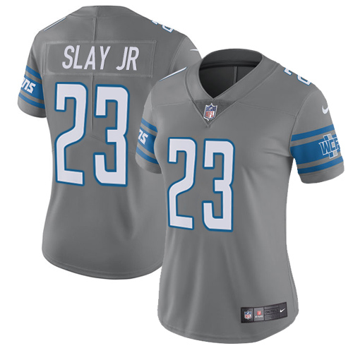 Nike Lions #23 Darius Slay Jr Gray Women's Stitched NFL Limited Rush Jersey Nike Lions #23 Darius Slay Jr Gray Women's Stitched NFL Limited Rush Jersey