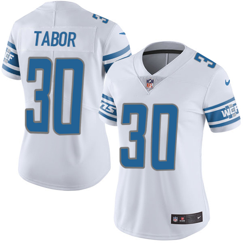Nike Lions #30 Teez Tabor White Women's Stitched NFL Vapor Untouchable Limited Jersey Nike Lions #30 Teez Tabor White Women's Stitched NFL Vapor Untouchable Limited Jersey
