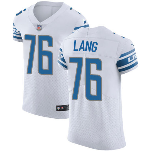 Nike Lions #76 T.J. Lang White Men's Stitched NFL Vapor Untouchable Elite Jersey Nike Lions #76 T.J. Lang White Men's Stitched NFL Vapor Untouchable Elite Jersey