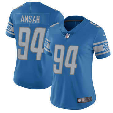 Nike Lions #94 Ziggy Ansah Light Blue Team Color Women's Stitched NFL Vapor Untouchable Limited Jersey Nike Lions #94 Ziggy Ansah Light Blue Team Color Women's Stitched NFL Vapor Untouchable Limited Jersey
