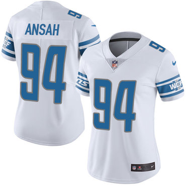 Nike Lions #94 Ziggy Ansah White Women's Stitched NFL Vapor Untouchable Limited Jersey Nike Lions #94 Ziggy Ansah White Women's Stitched NFL Vapor Untouchable Limited Jersey