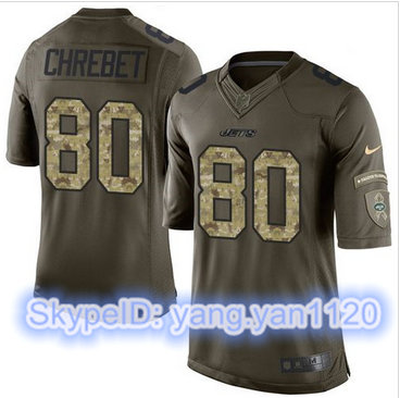 Nike New York Jets #80 Wayne Chrebet Green Men's Stitched NFL Limited Salute to Service Jersey Nike New York Jets #80 Wayne Chrebet Green Men's Stitched NFL Limited Salute to Service Jersey