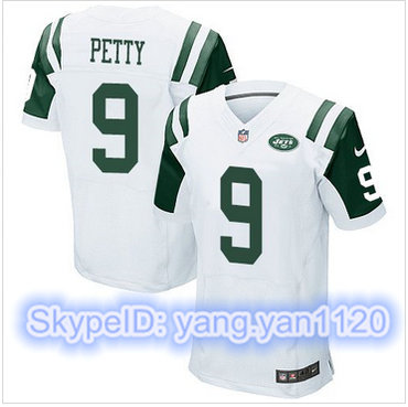 Nike New York Jets #9 Bryce Petty White Men's Stitched NFL Elite Jersey Nike New York Jets #9 Bryce Petty White Men's Stitched NFL Elite Jersey