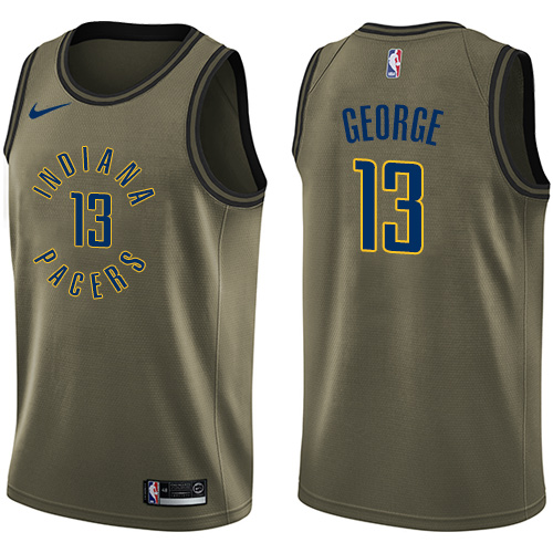 Nike Pacers #13 Paul George Green Salute to Service NBA Swingman Jersey Nike Pacers #13 Paul George Green Salute to Service NBA Swingman Jersey