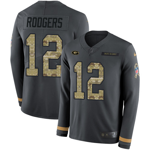 Nike Packers #12 Aaron Rodgers Anthracite Salute to Service Youth Nike Packers #12 Aaron Rodgers Anthracite Salute to Service Youth