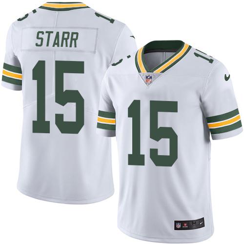 Nike Packers #15 Bart Starr White Men's Stitched NFL Vapor Untouchable Limited Jersey Nike Packers #15 Bart Starr White Men's Stitched NFL Vapor Untouchable Limited Jersey