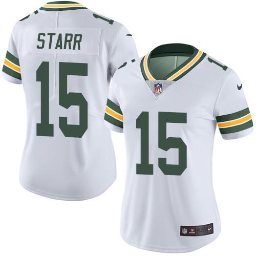 Nike Packers #15 Bart Starr White Women's Stitched NFL Limited Rush Jersey Nike Packers #15 Bart Starr White Women's Stitched NFL Limited Rush Jersey