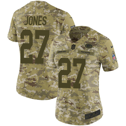 Nike Packers #27 Josh Jones Camo Women's Stitched NFL Limited 2018 Salute to Service Jersey Nike Packers #27 Josh Jones Camo Women's Stitched NFL Limited 2018 Salute to Service Jersey