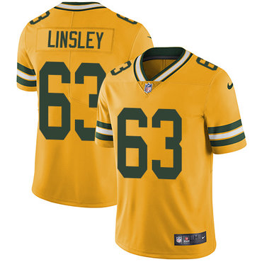 Nike Packers #63 Corey Linsley Yellow Men's Stitched NFL Limited Rush Jersey Nike Packers #63 Corey Linsley Yellow Men's Stitched NFL Limited Rush Jersey