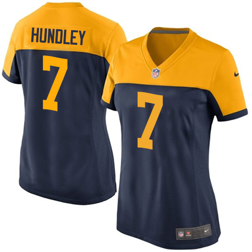 Nike Packers #7 Brett Hundley Women's Limited Navy Blue Alternate NFL Jersey Nike Packers #7 Brett Hundley Women's Limited Navy Blue Alternate NFL Jersey