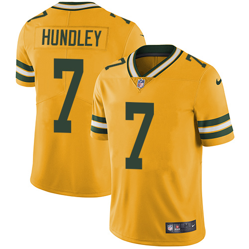 Nike Packers #7 Brett Hundley Youth Limited Gold Rush Vapor Untouchable NFL Jersey