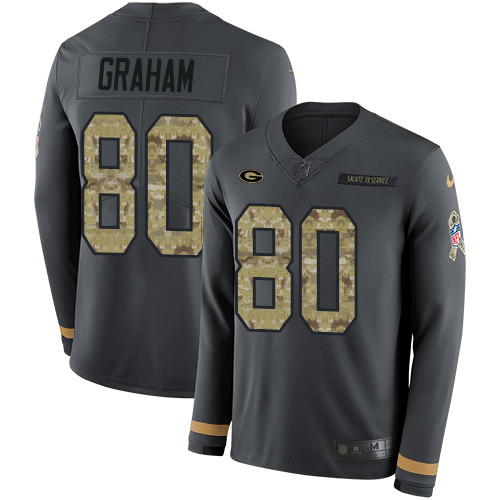 Nike Packers #80 Jimmy Graham Anthracite Salute to Service Youth Nike Packers #80 Jimmy Graham Anthracite Salute to Service Youth