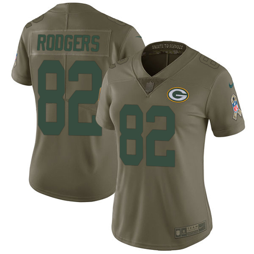 Nike Packers #82 Richard Rodgers Olive Women's Stitched NFL Limited 2017 Salute to Service Jersey Nike Packers #82 Richard Rodgers Olive Women's Stitched NFL Limited 2017 Salute to Service Jersey