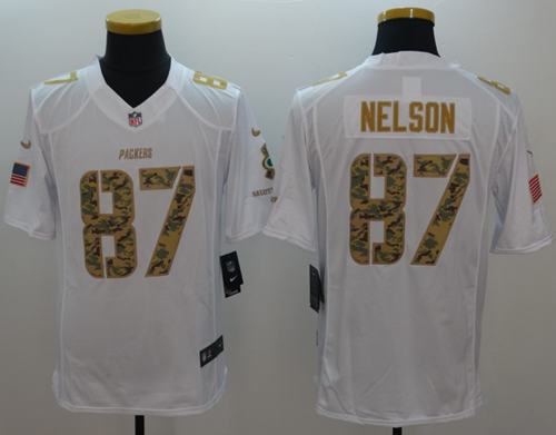 Nike Packers #87 Jordy Nelson White Men's Stitched NFL Limited Salute to Service Jersey Nike Packers #87 Jordy Nelson White Men's Stitched NFL Limited Salute to Service Jersey